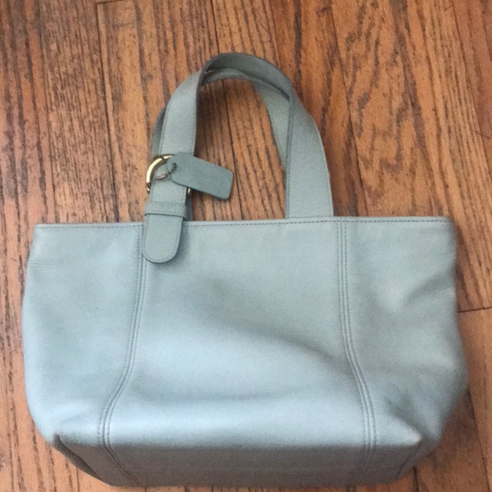 vintage 90s leather mint mini coach handbag